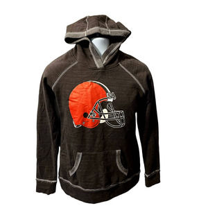 Cleveland Browns Sweatshirt Men’s Full Zip Hooded Hoodie Football NFL Small